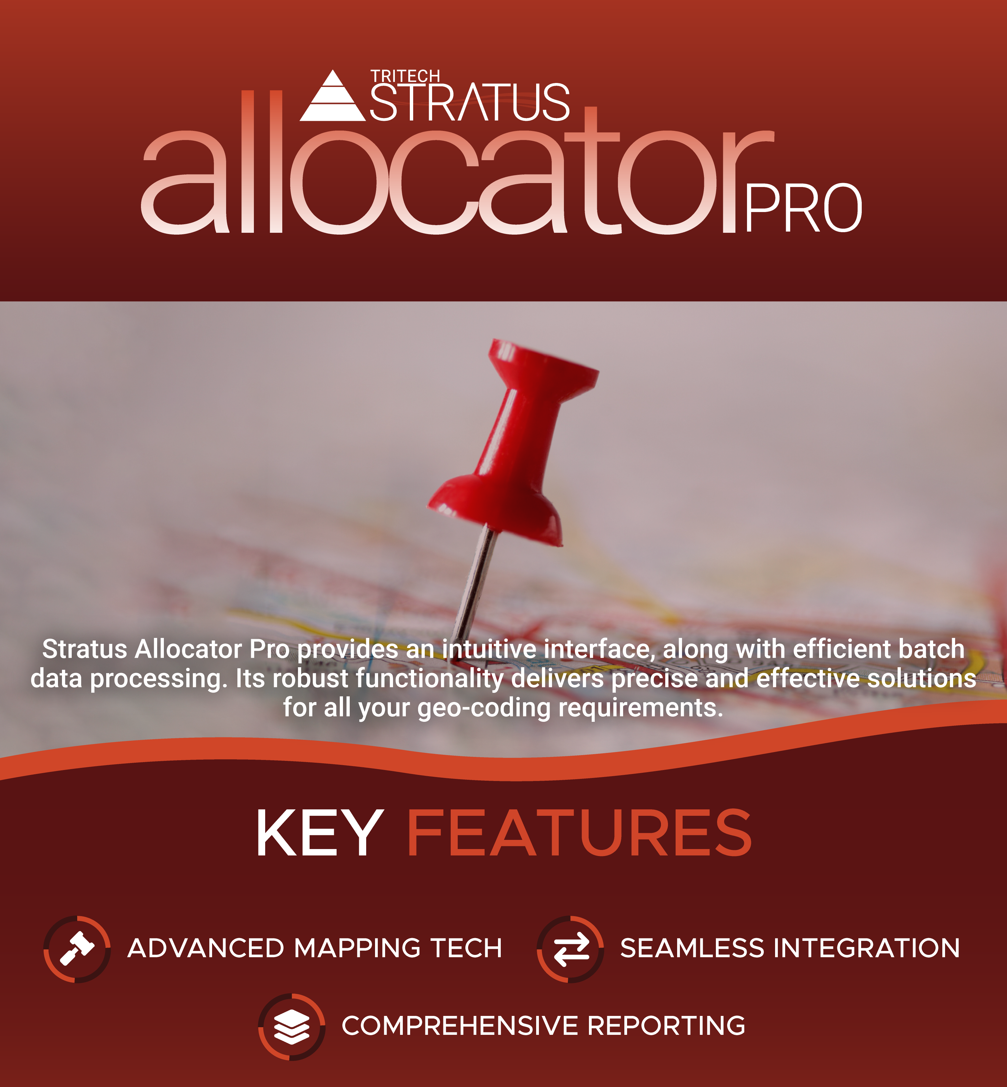 Stratus Allocator Pro is officially here! Allocator Pro provides an intuitive interface, along with efficient batch data processing. Its robust functionality delivers precise and effective solutions for all your geo-coding requirements. Allocator Pro boasts many of the same features as Premium Pro, like advanced mapping tech, seamless integration, and comprehensive reporting. Now available for all states!